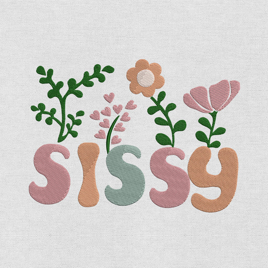 Sissy embroidery designs file for machine, instant download DST, EXP, JEF